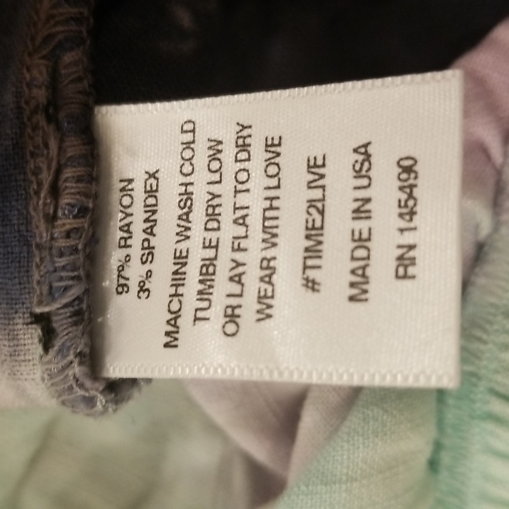 💕ELECTRIC & ROSE💕 Linda Crop Top ~ Onyx Lavender Glow Tie Dye Pattern XS NWT - Picture 14 of 14